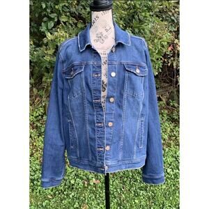 Sonoma XL The Everyday Jacket soft material dark wash button up jean jacket